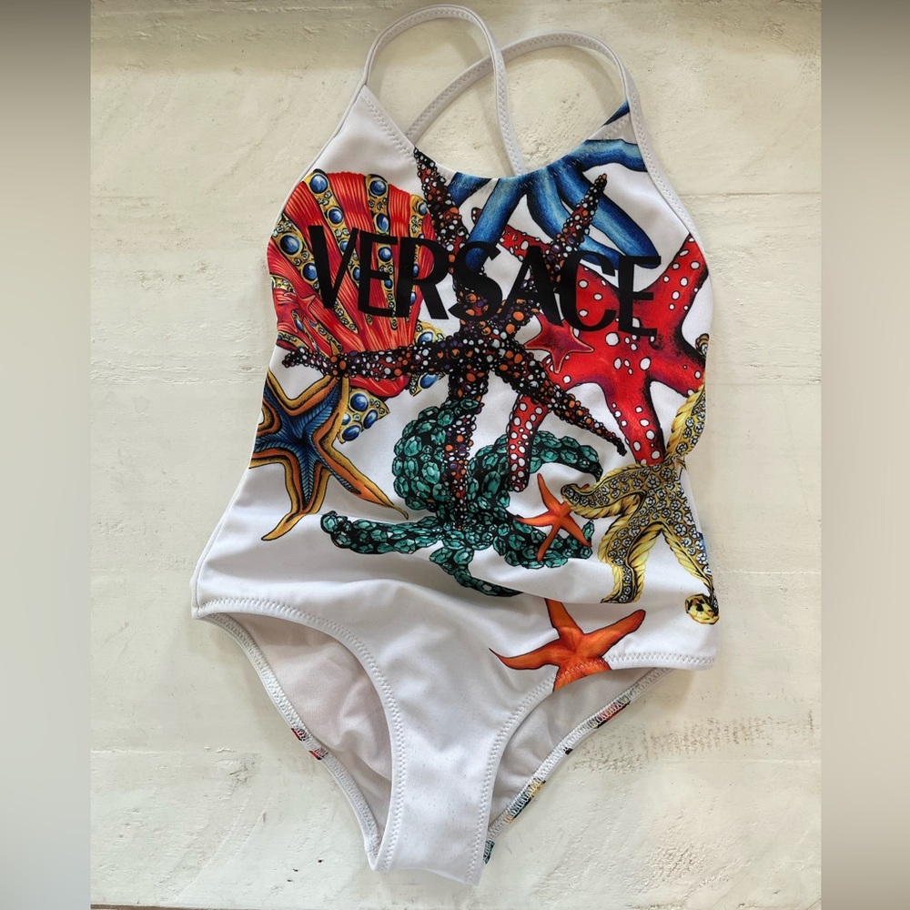 Versace Girl's Tresor De La Mer One-Piece Swimsuit
